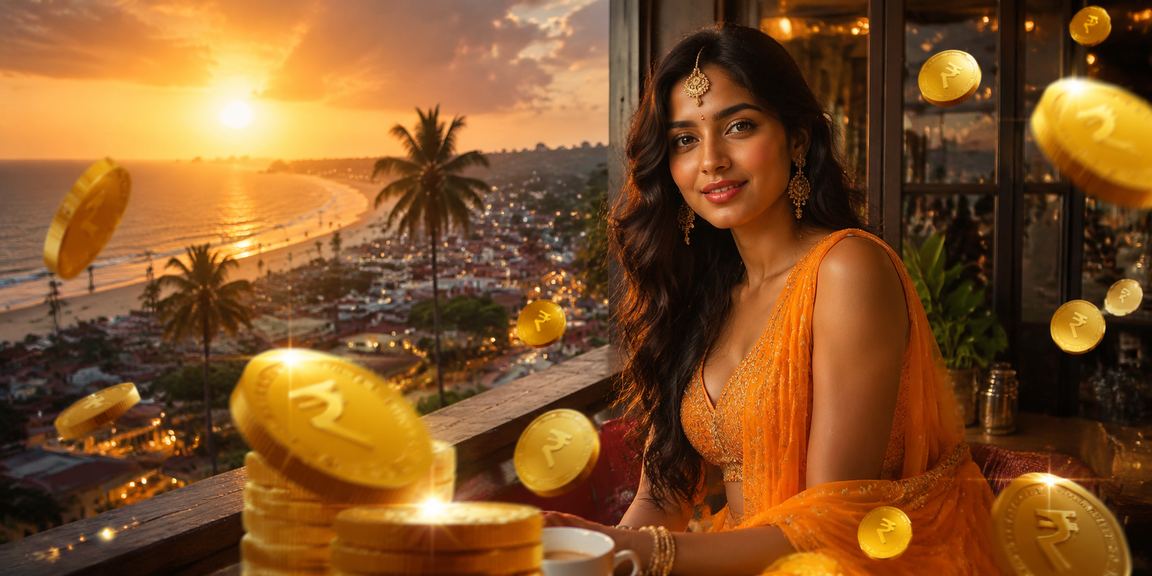 Goa beach view and bonuses for rupee deposits